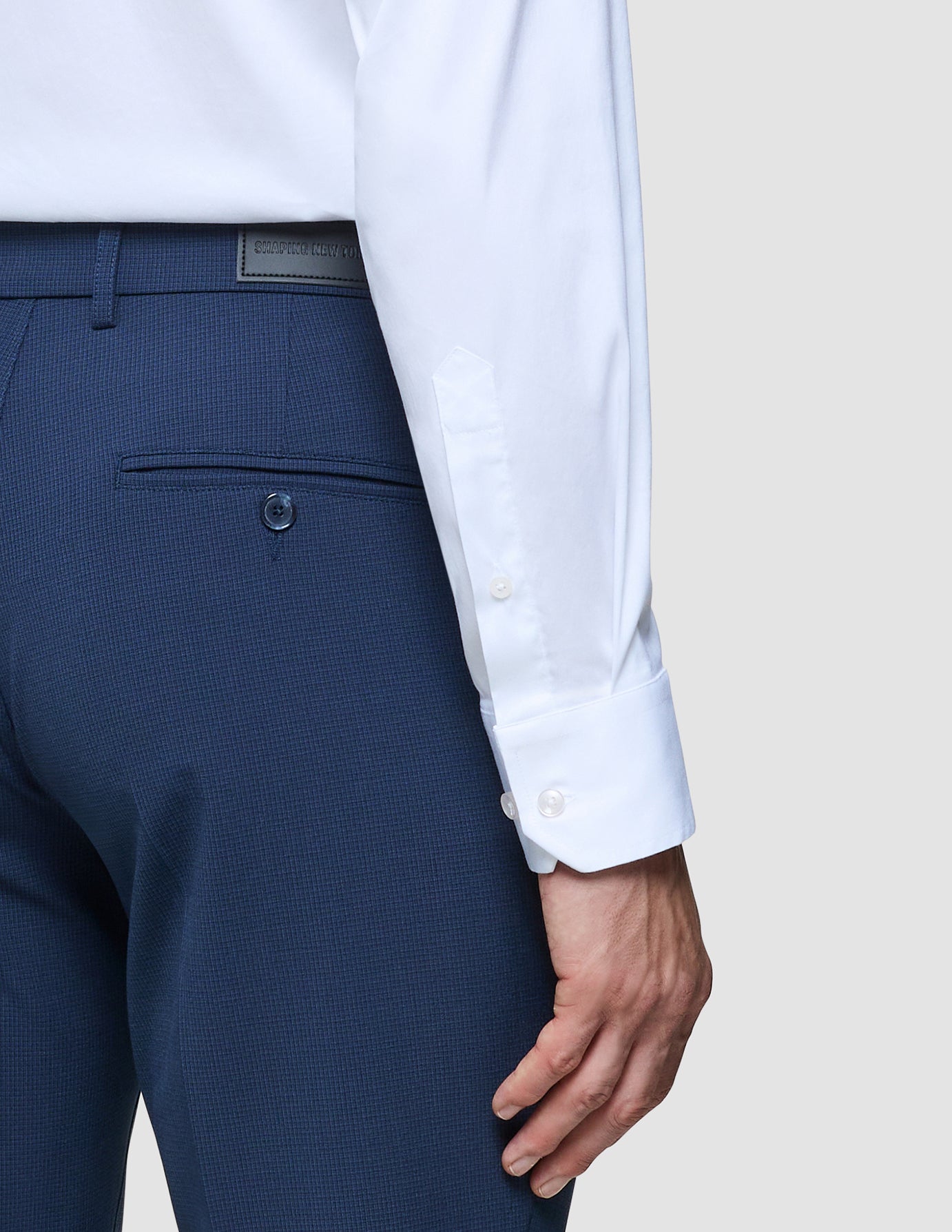 Essential Suit Pants Slim Navy Checks